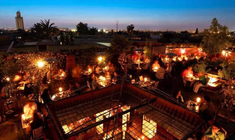 bar rooftop marrakech soirée