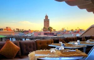 Rooftop MK Marrakech au coucher du soleil